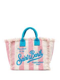 Mc2 Saint Barth полосатая сумка-тоут с вышитым логотипом