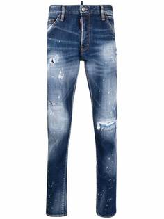 Dsquared2 узкие джинсы Cool Guy с эффектом потертости