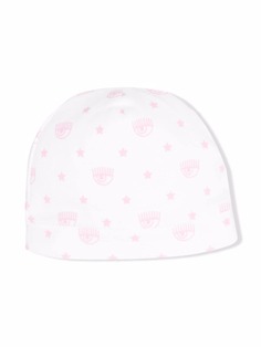 Chiara Ferragni Kids шапка бини с принтом Blinking Eye Monnalisa