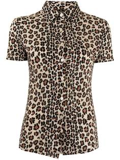 Fendi Pre-Owned рубашка с леопардовым принтом