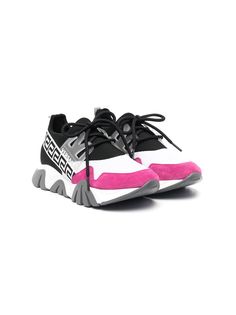 Versace Kids кроссовки с принтом Greca
