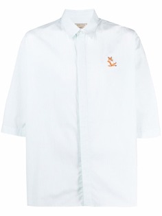 Maison Kitsuné рубашка с короткими рукавами и вышитым логотипом