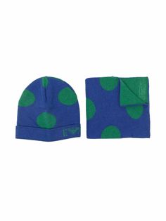 Emporio Armani Kids комплект из шапки бини и шарфа