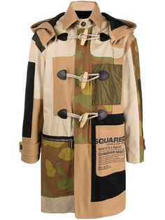 Dsquared2 пальто с камуфляжным принтом и застежкой тогл