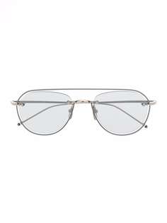 Thom Browne Eyewear солнцезащитные очки-авиаторы с полосками RWB