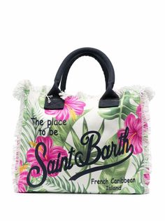 Mc2 Saint Barth пляжная сумка с цветочным принтом