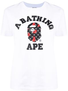 A BATHING APE® футболка Bape Dot College с логотипом