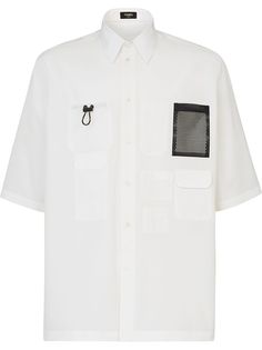 Fendi рубашка с короткими рукавами и карманами