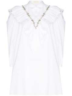 SHUSHU/TONG платье-рубашка мини с кристаллами