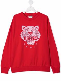 Kenzo Kids толстовка с вышивкой Tiger