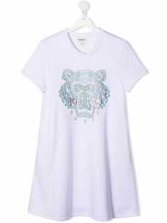 Kenzo Kids платье-футболка с вышитым логотипом