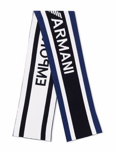 Emporio Armani Kids шарф вязки интарсия с логотипом