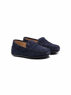 Tods Kids лоферы с декоративной строчкой