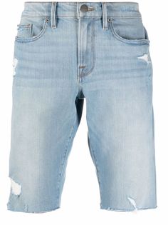 FRAME джинсовые шорты LHomme с необработанными краями