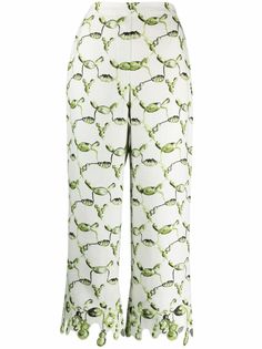 Rosie Assoulin укороченные брюки с цветочным принтом