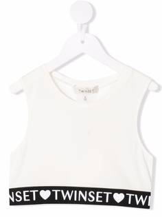TWINSET Kids укороченный топ с логотипом