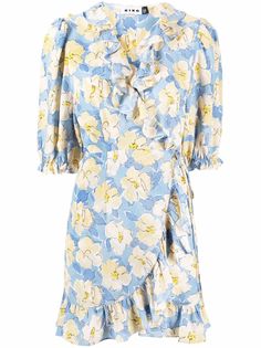 Rixo платье с запахом и цветочным принтом
