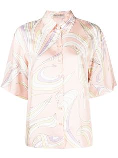 Emilio Pucci рубашка на пуговицах с графичным принтом