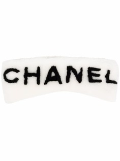 Chanel Pre-Owned меховая повязка на голову 2010-х годов с логотипом