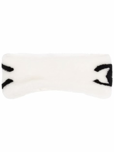 Chanel Pre-Owned меховая повязка на голову 2010-х годов с логотипом