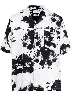 Rhude рубашка с эффектом разбрызганной краски