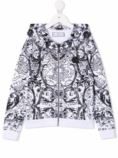 Philipp Plein худи на молнии с принтом New Baroque