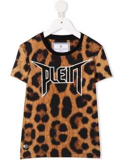 Philipp Plein Junior футболка с леопардовым принтом