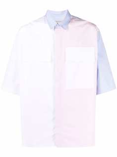 Maison Kitsuné рубашка с короткими рукавами и вставками