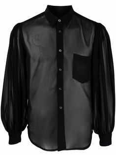 Black Comme Des Garçons блузка с пышными рукавами