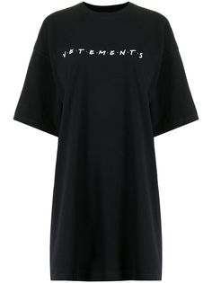 VETEMENTS длинная футболка с логотипом