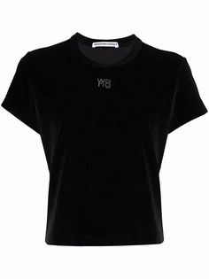 Alexander Wang топ с короткими рукавами и стразами Alexanderwang.T