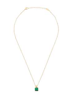 Nialaya Jewelry позолоченное колье с квадратной подвеской