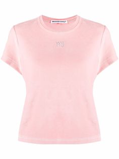 Alexander Wang топ с короткими рукавами и стразами Alexanderwang.T