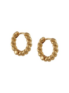 Nialaya Jewelry витые позолоченные серьги-кольца