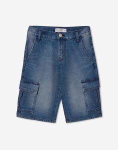 Джинсовые шорты с карманами-карго для мальчика Gloria Jeans