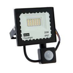 Прожектор светодиодный luazon lighting 20 вт, 1800 лм, 4000к, датчик движения, ip66