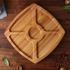 Тарелка-доска для закусок и нарезки Доброе дерево