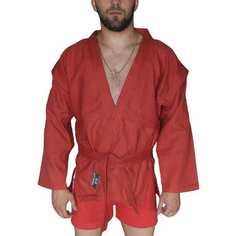 Куртка для самбо atemi ax5 ёлочка без подкладки, красная, размер 56 00000100405