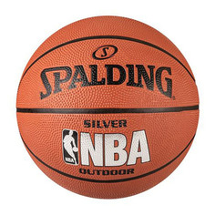 Мяч баскетбольный SPALDING NBA Silver, универсальный, 6-й размер, оранжевый [83-015z]