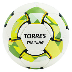 Мяч футбольный TORRES Training, для газона, белый/зеленый [f320054]