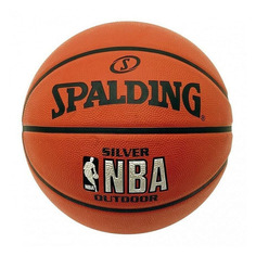 Мяч баск. Spalding NBA Silver р.5 универс. 500гр оранжевый (83-014Z)
