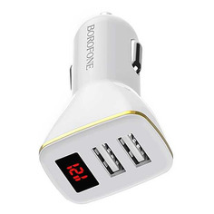 Автомобильное зарядное устройство Borofone BZ11 Speed Map, 2xUSB, 2.1A, черный Noname