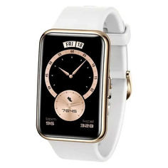Смарт-часы Huawei Watch Fit Elegant TIA-B29, 1.64", золотистый / белый [55026300]