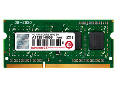 Модуль памяти Transcend JetRam DDR3 SO-DIMM 1600MHz PC-12800 CL11 - 4Gb JM1600KSH-4G