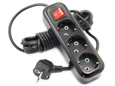 Удлинитель Lux У3-ЕВК-05 3 Sockets 5m Black