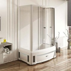 Душевой уголок Радомир Диана 1-03-1-0-0-0140 139х94х218, стекло прозрачное, поддон высокий, профиль белый