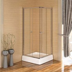 Душевой уголок Радомир Люкс 1-03-2-0-0-0070 80х80х198, стекло прозрачное, поддон, профиль хром