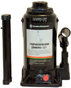 Домкрат бутылочный БелАК 12 т, TUV, 2 клапана (БАК.00033)
