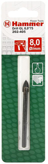 Сверло по плитке Hammer Flex DR GL 8.0 мм*70 мм (202-405)