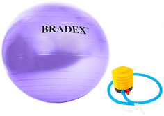 Мяч для фитнеса Bradex "Фитбол-65", с насосом, фиолетовый (SF 0718)